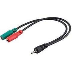 Goobay PC Computer Headset to 3.5mm (4 Pol) - Premium Sound Quality, Comfortable Fit & Versatile Compatibility | 4040849504679